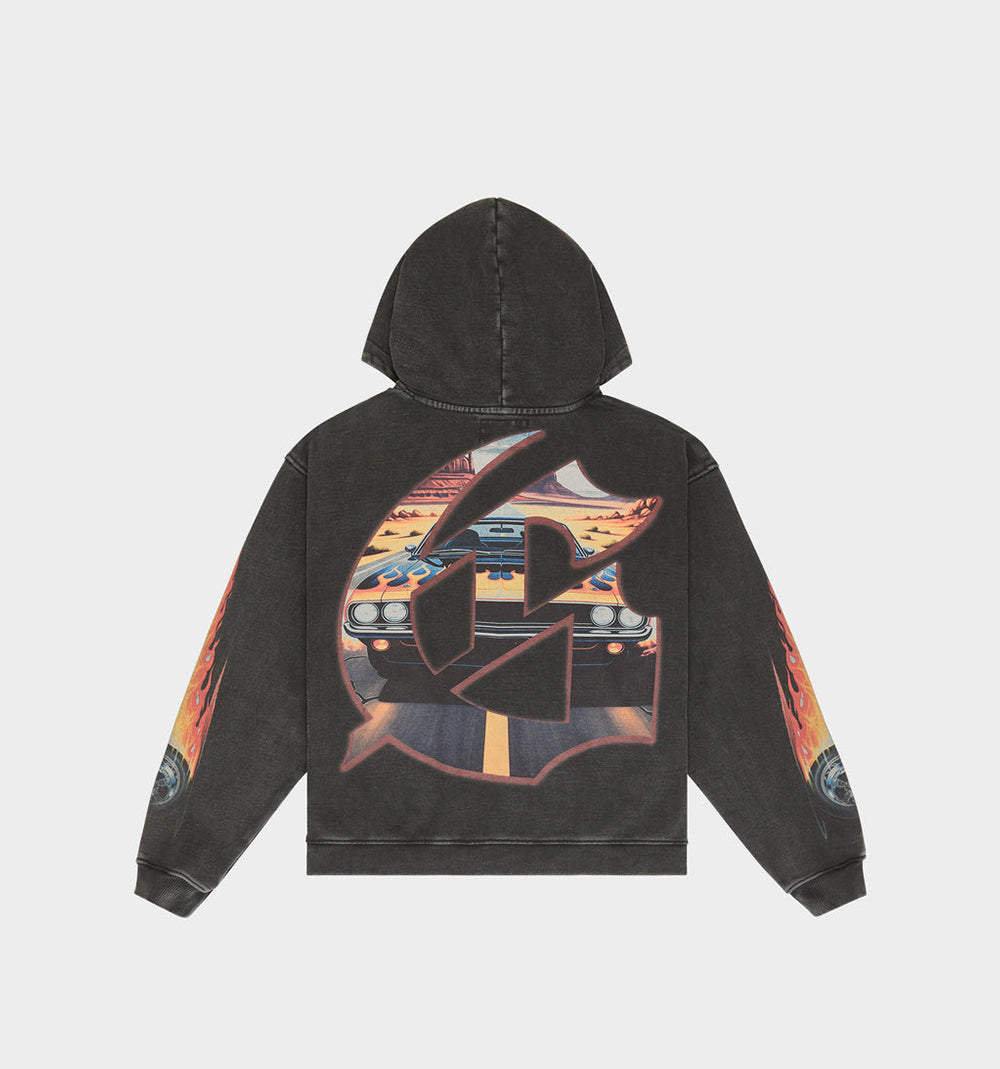 Run II Hoodie Black Wash