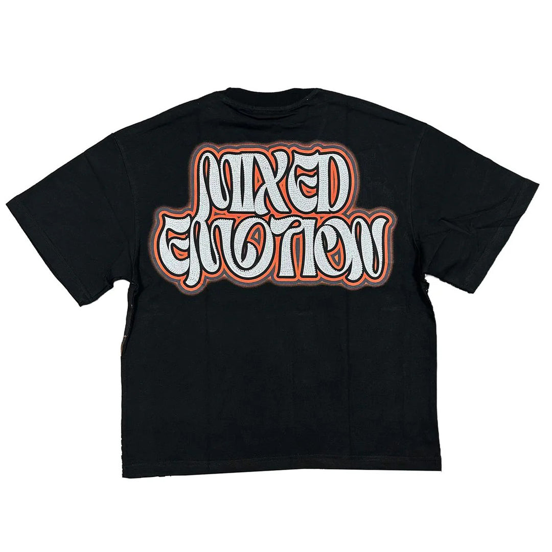 Rhinestone Black Tee