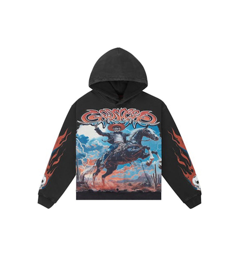 Western Hoddie Black Wash