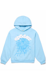 Sp5der Web Hoodies SkyBlue Mens