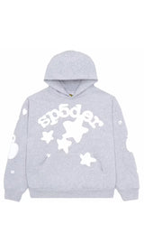 Sp5der Beluga Hoodie Heather Grey Mens