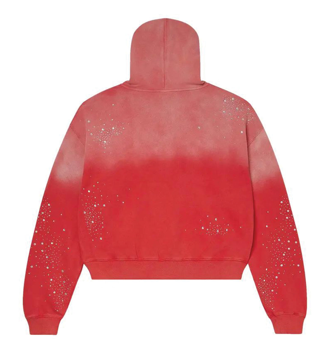 Patch Pullover Red Hoodie