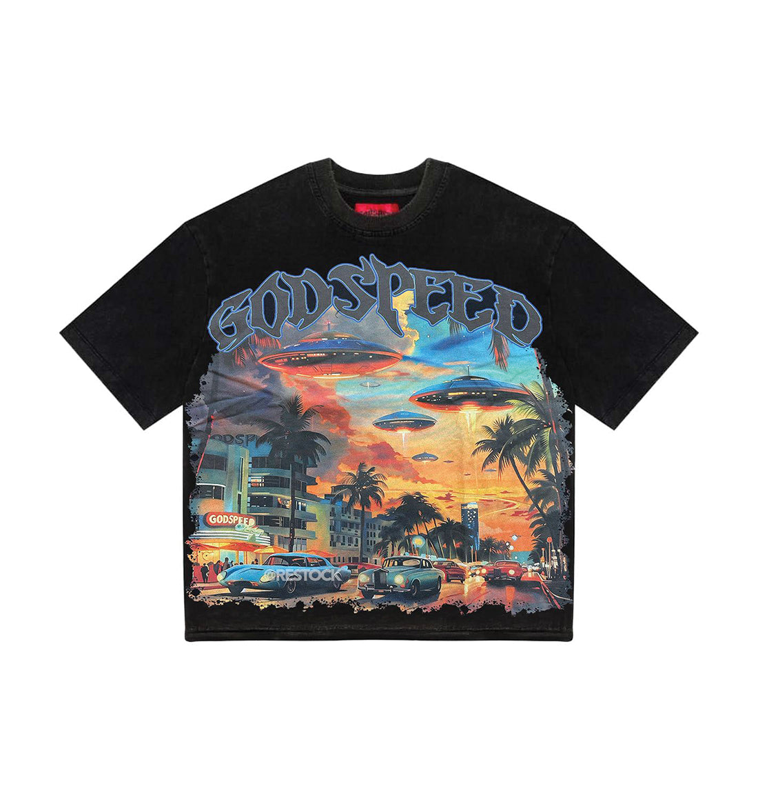 Miami UFO Tee Black
