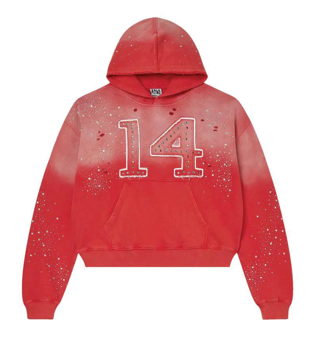 Patch Pullover Red Hoodie