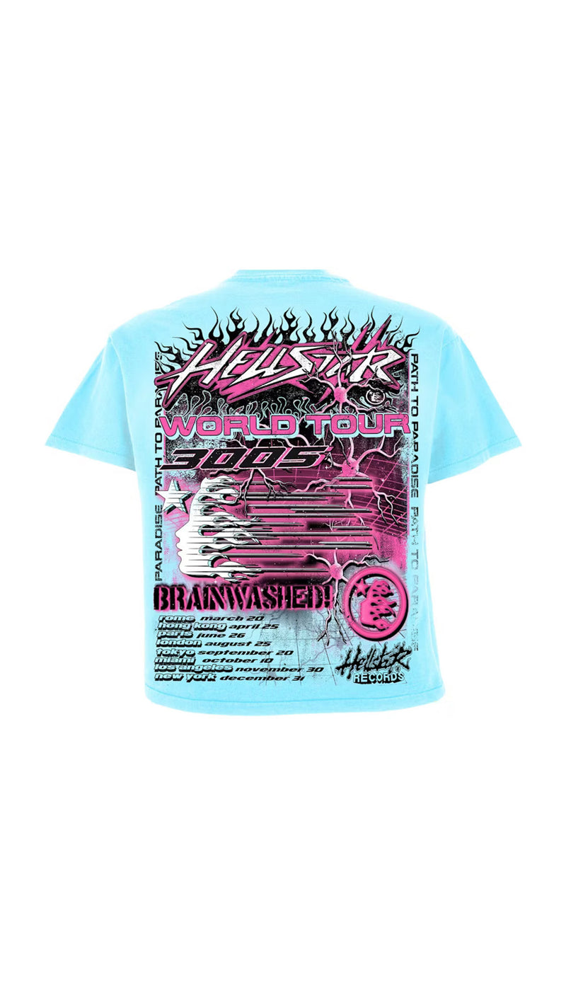 Hellstar Neuron Tour T-Shirt Light Blue