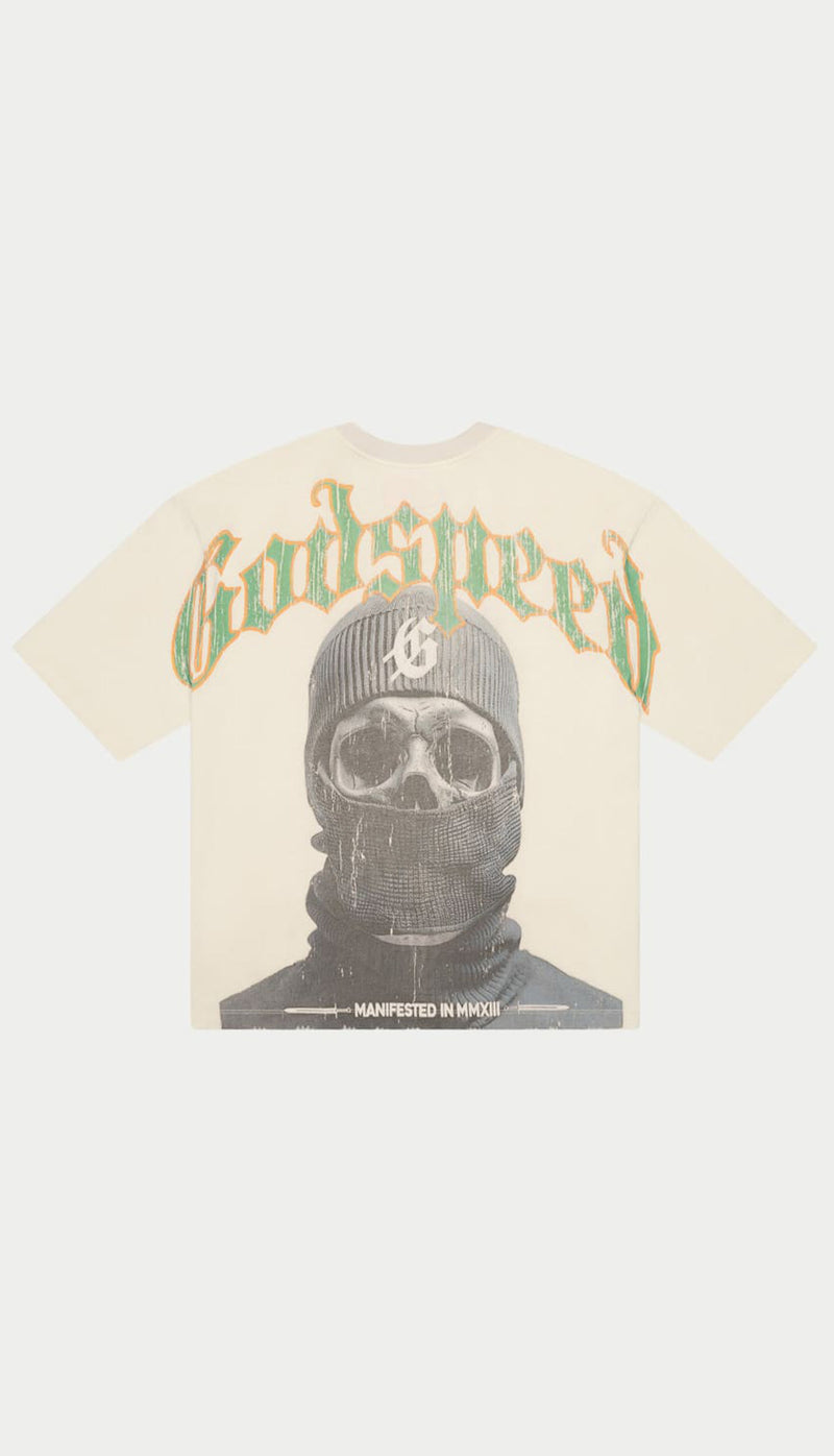 GODSPEED NEW YORK  Balaclava Szn T-Shirt Bone