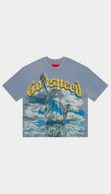 GODSPEED NEW YORK  Chrome Liberty__T-Shirt Sky blue