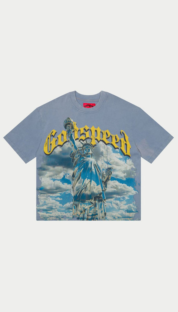 GODSPEED NEW YORK  Chrome Liberty__T-Shirt Sky blue