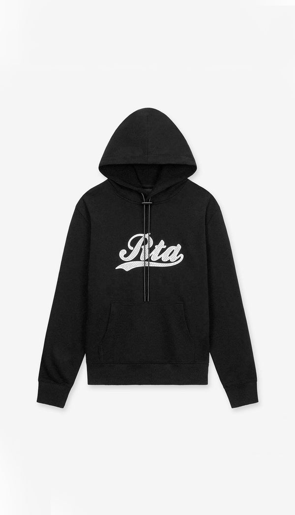 RTA HOODIE _ BLACK COLLEGIATE SCRIPT