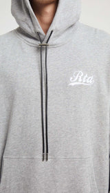 RTA DION HOODIE _ HEATHER GREY COLLEGIATE SCRIPT