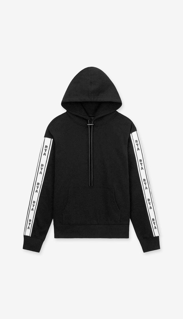 RTA HOODIE _ BLACK COLLEGIATE STRIPE