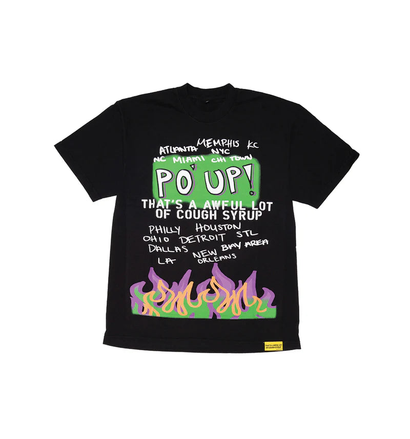 PopUp Tee Black / White