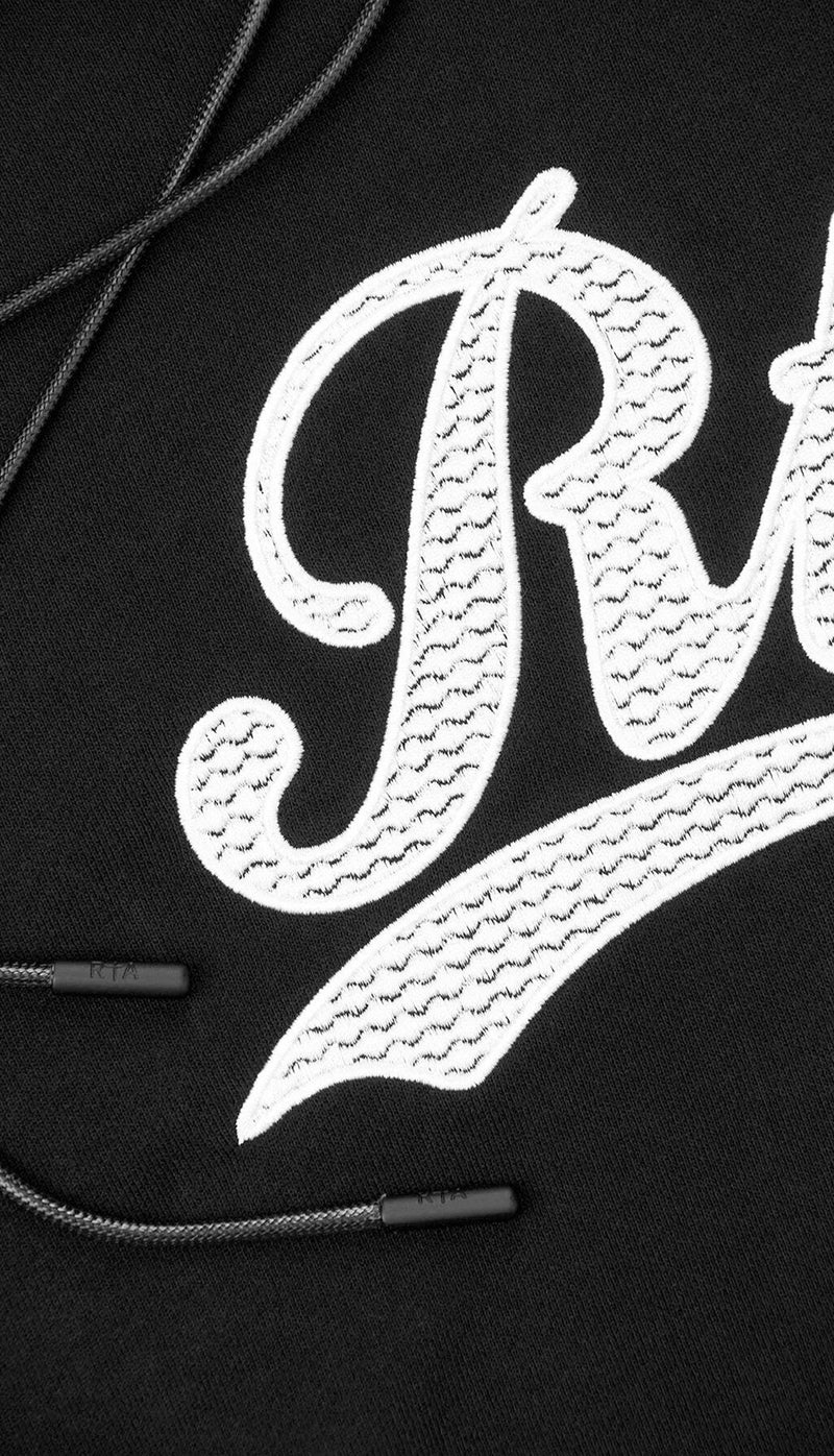 RTA HOODIE _ BLACK COLLEGIATE SCRIPT