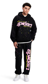 Sp5der P_NK V2 Hoodies Black Mens