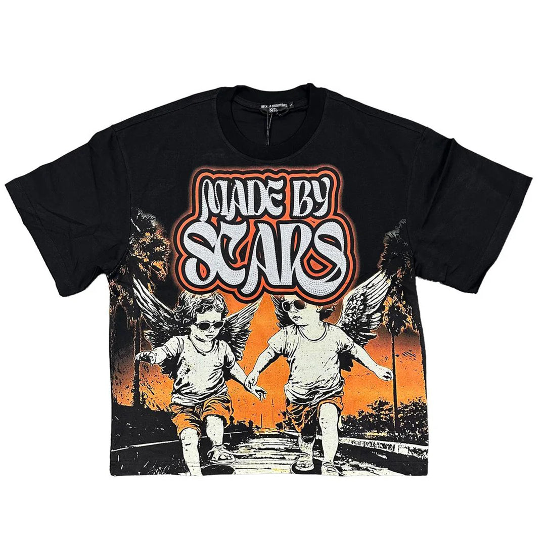 Rhinestone Black Tee