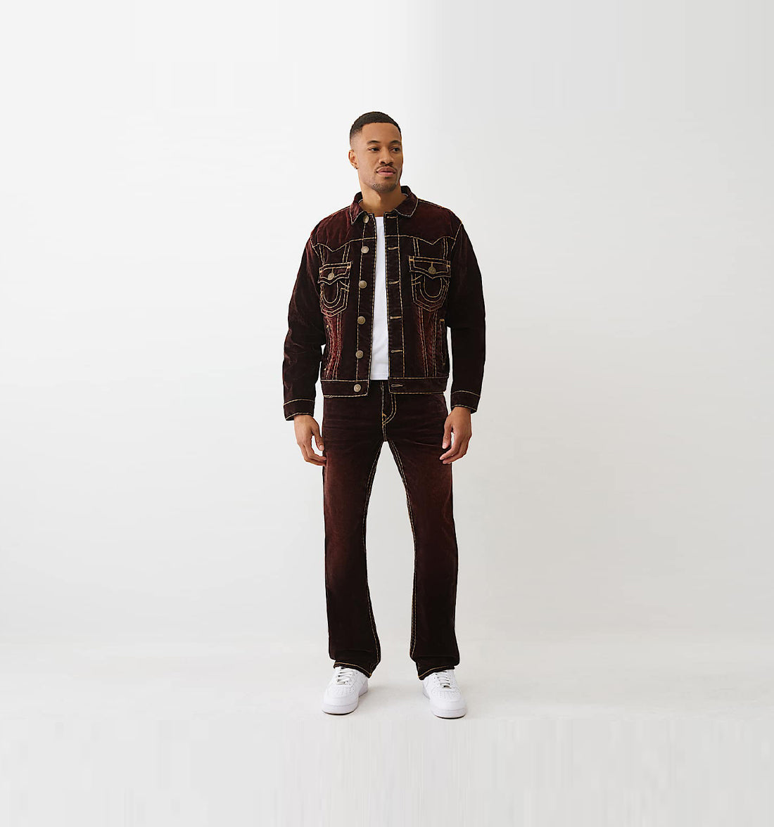 Oversized Super T Velvet Jacket Set