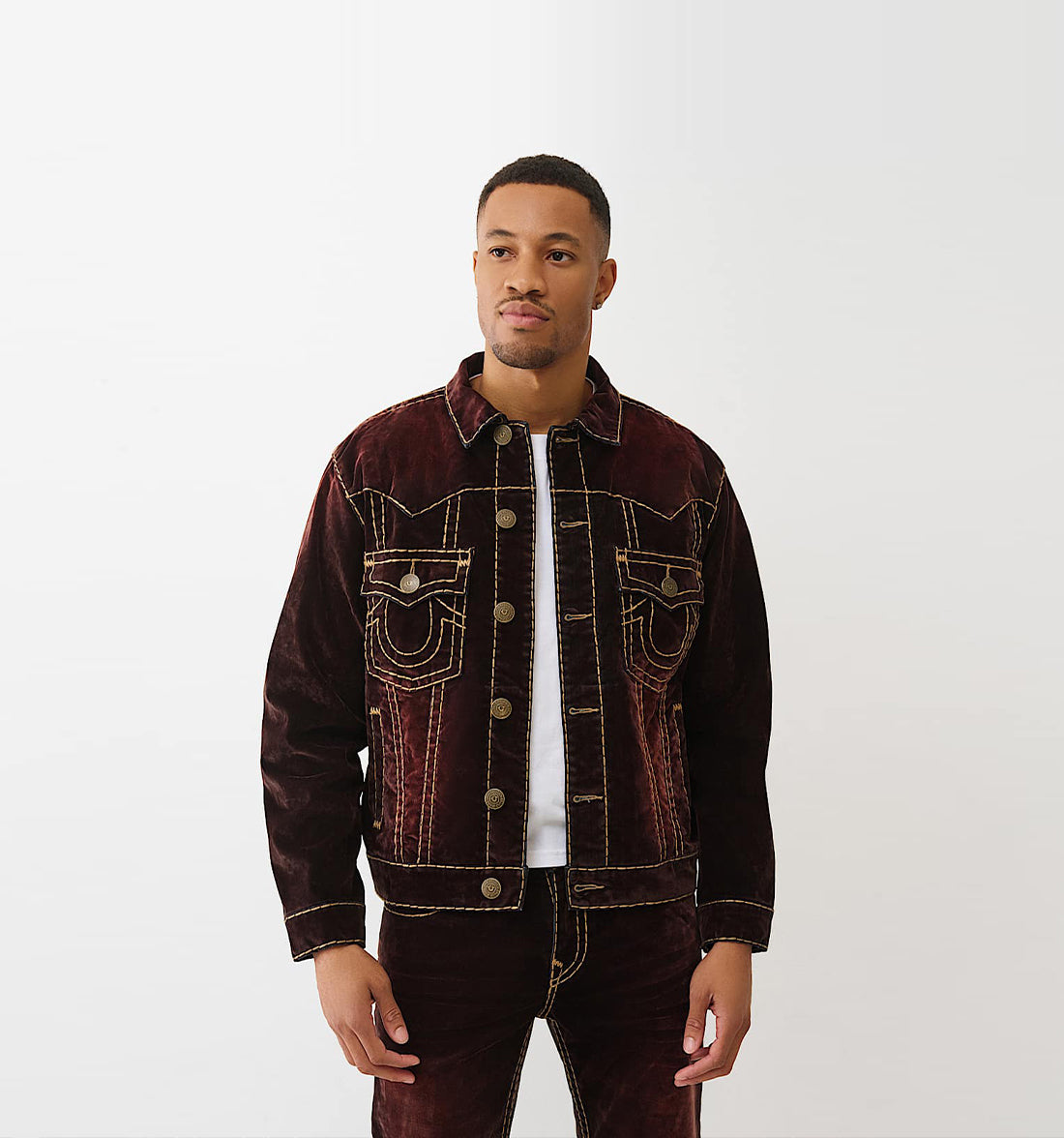 Oversized Super T Velvet Jacket Set