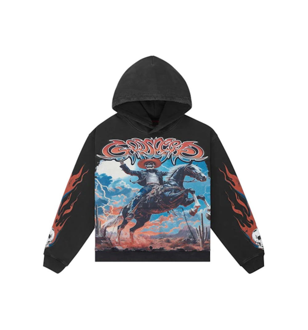 Western Hoddie Black Wash