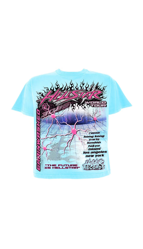 Hellstar Neuron Tour T-Shirt Light Blue